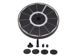 Rebe-fuente Solar Con Luz 8 Boquillas 3.5w 900mah Potente Fuente De Agua Colorida Para Pajarera Jardín Negro