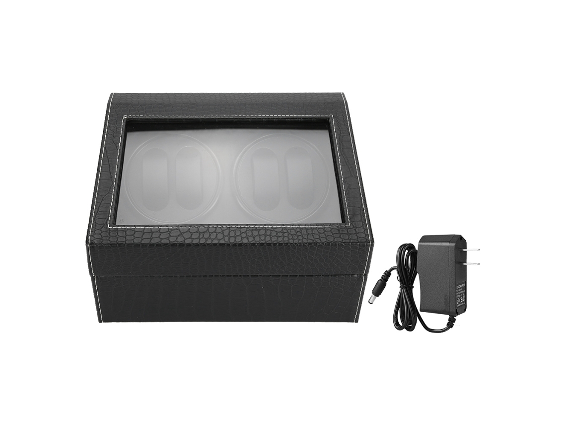 Estuche para reloj de piel sintética con 46 compartimentos para almacenamiento y exhibición.
