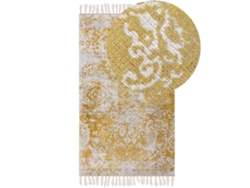 Alfombra de patrón oriental BELIANI Boyali de Viscosa Amarillo 80x150