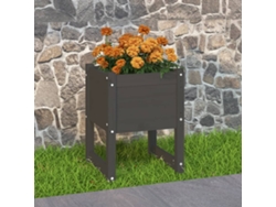 Macetero/Jardinera 40X40X52,5 cm Pino Macizo Gris
