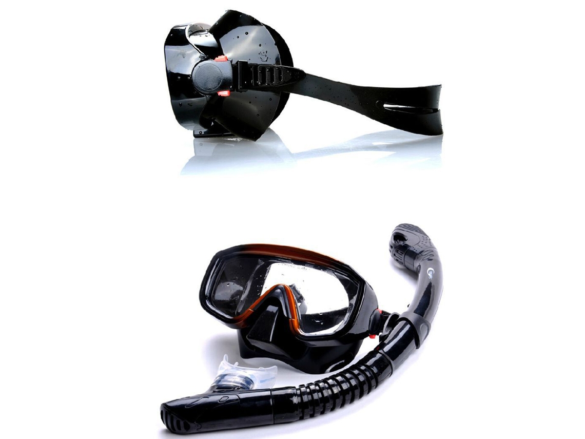 Conjunto Profesional De Máscara Y Tubo De Silicona Para Buceo, Snorkel Y Deportes Acuáticos.