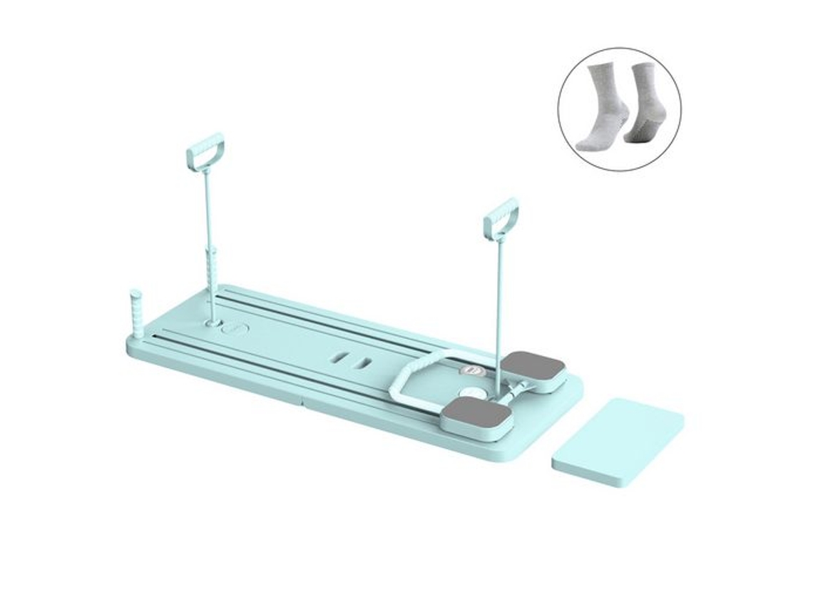 Set de Pilates Reformer 4 en 1 con aparato de Pilates, rodillo abdominal para flexiones y un par de calcetines McStar gratis (6 piezas)