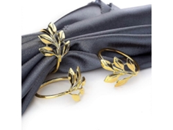 Omni-6 Anillos Para Servilletas Redondos De Oro, Portaservilletas Duraderos Para Bodas, Cumpleaños Y Fiestas De Cena