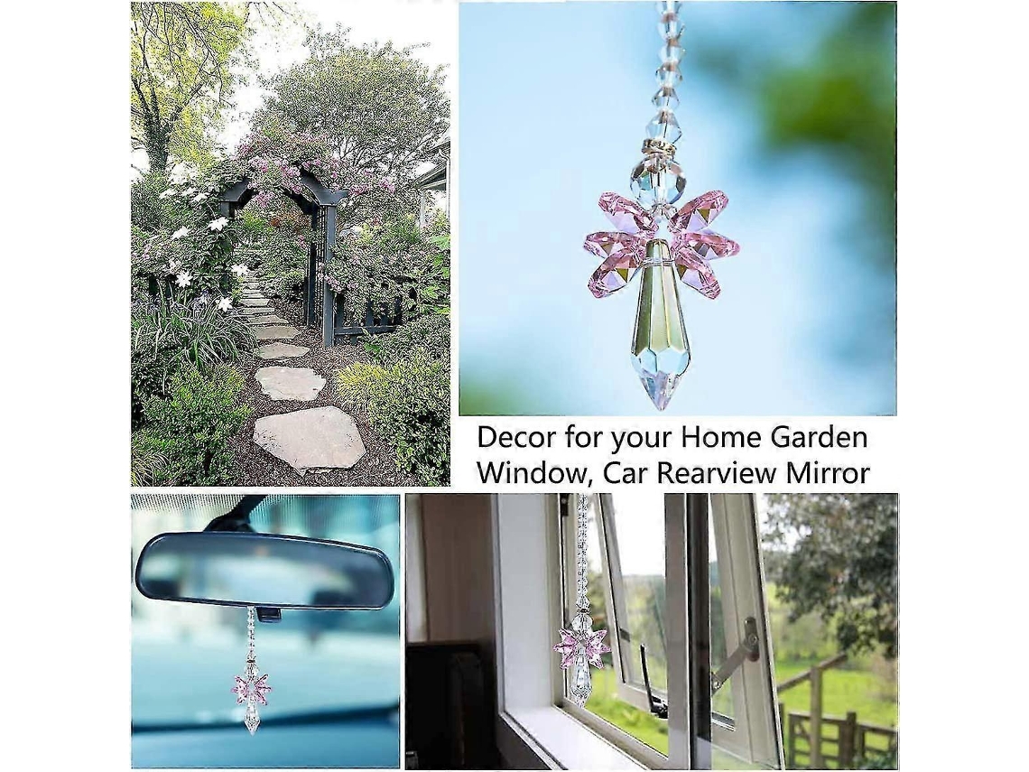 Atrapasol de cristal arcoíris - Ángel de cristal K9 decorativo para el hogar, el coche, el balcón y regalo perfecto para ocasiones especiales