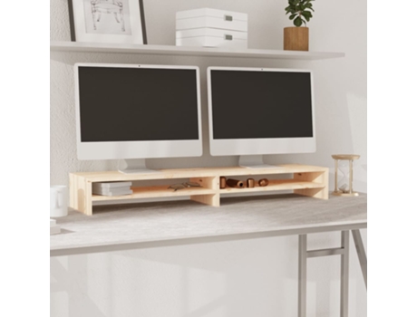 Soporte para Monitores (100 x 24 x 13 - Pino - Marrón)