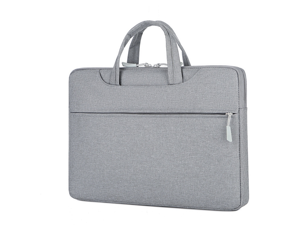 Bolso para portátil Chennnls gris sin tirantes de 15,6 pulgadas