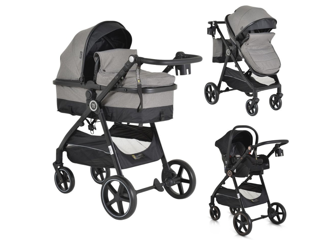 Carrito de bebé trio convertible TOKYO hasta 22 kg de MONI Grey