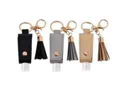 2026rebe-llavero Con Botellas De Alcohol En Gel Portátiles 3 Pack (negro+gris+caqui)
