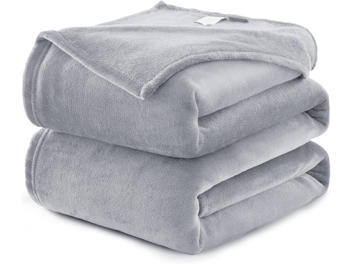 Cobertor De Felpa - Ultra Macio - 150x200 Cm - Cinza Claro - Cobertor Macio Para Sofá - Tamanho Grande