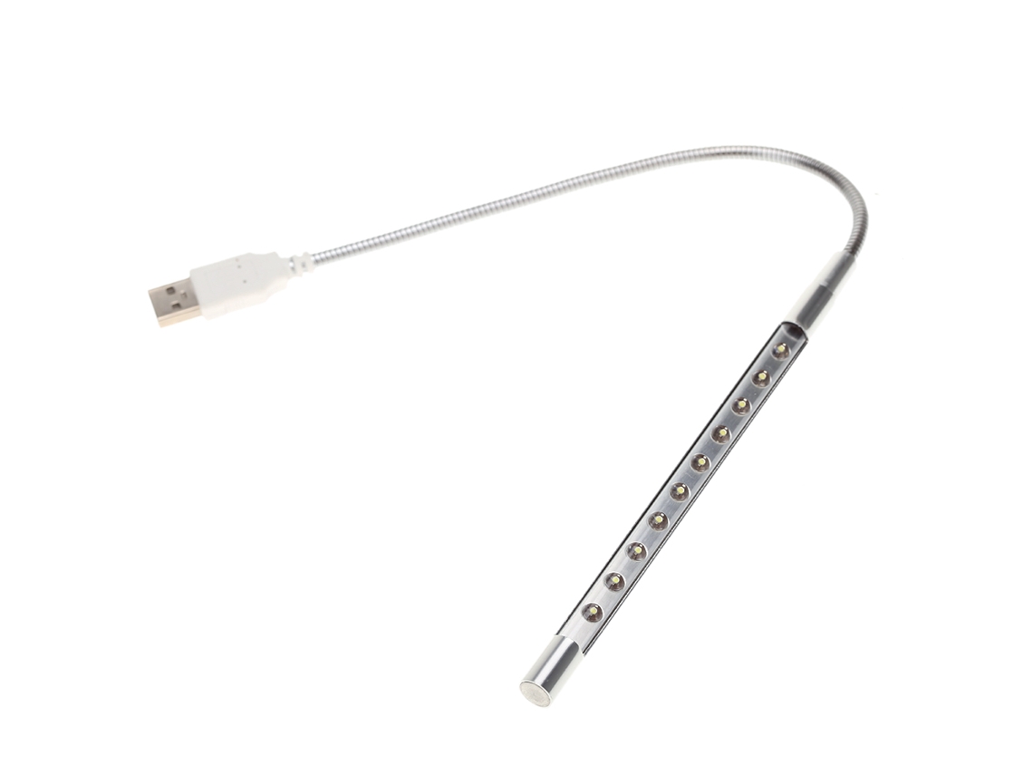 Luz Usb Portátil Flexible Con 10 Led Para Computadora, Lámpara Para Laptop, Oficina Y Lectura