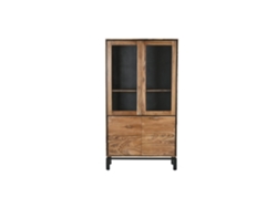 Vitrina Teca Acacia Marron 100x40x185cm