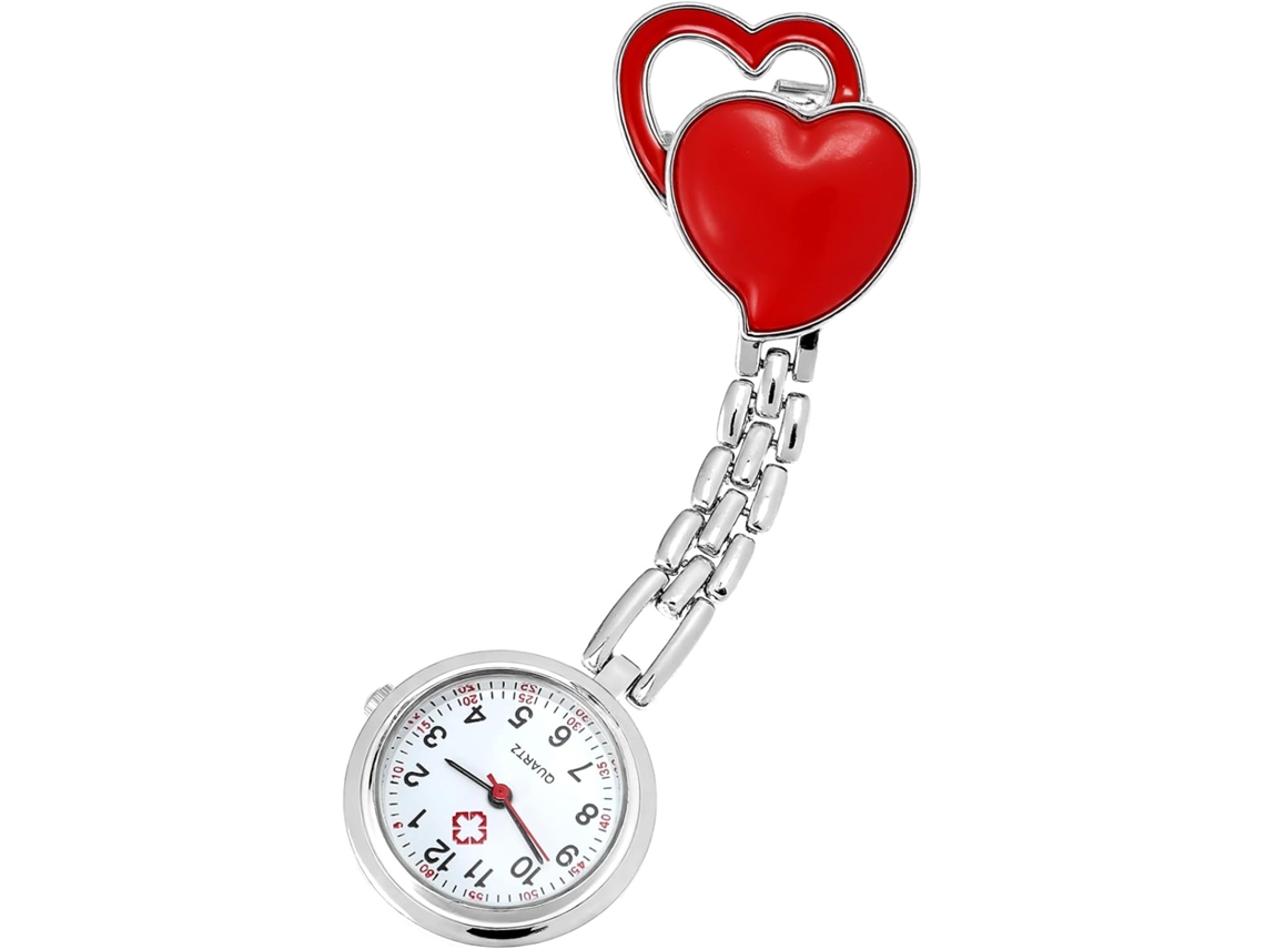 Reloj Colgante Forma Corazón Bolsillo Médico Enfermeras Accesorio Práctico Educadores Salud Diseño Compacto