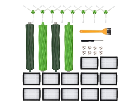 Piezas de repuesto para aspiradora Irobot Roomba I & E Series I7 I7 E5 E6 E7, cepillos de goma, filtros Hepa, cepillos laterales