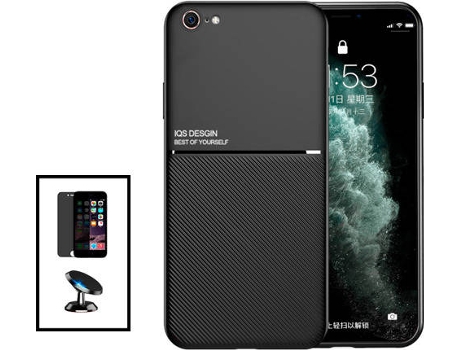 Kit Carcasa Magnética Anti Choque + Protector de Pantalla Privacidad iPhone SE 2022 G4M Negro