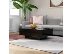 Mesa de Centro de Apoyo 90X60X31 Cm Contrachapado Negro