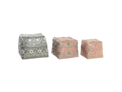Set 3 Cesta Bambú 22x19 19x17 Multicolor 27x27x23cm