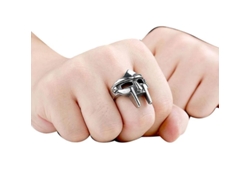 Anillo Retro Clásico Hombre Estilo Punk Máscara Faraón Egipcio Acero Inoxidable