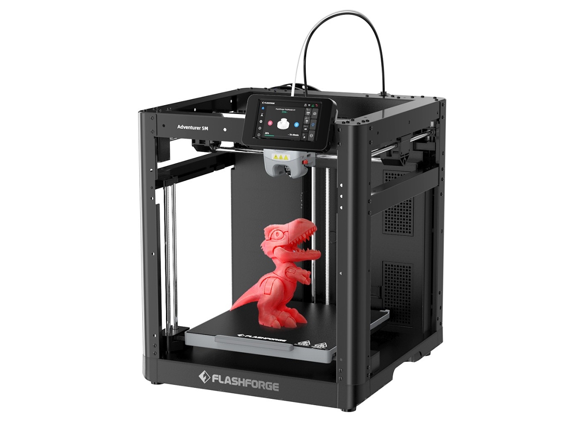 Impresora 3D FLASHFORGE Adventurer 5M Nivelación automática 600mm/s Velocidad máxima de impresión Recordatorio de agotamiento del filamento 220x220x220mm