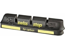 Juego de 4 Patines de Carbón Orgánico SWISSSTOP Campagnolo Race Pro (Negro, Amarillo-TU)