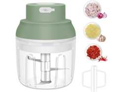 Picadora De Ajo Eléctrica, Picadora De Ajo De 250 Ml Con Batidor De Huevos, Mini Picadora De Verduras Portátil (verde)