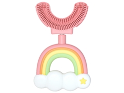 Cepillo de dientes en forma de U - para niños bueno para la salud dental de los niños (rosa) (2-6 años (niño))