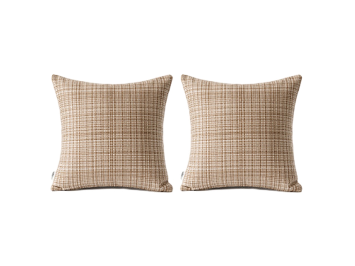 2pcs Fundas Para Almohadones Decorativos Exteriores Impermeables Con Rayas Fundas Para Cojines Modernos Para Sofá Banqueta (45x45 Cm, Multicolor)