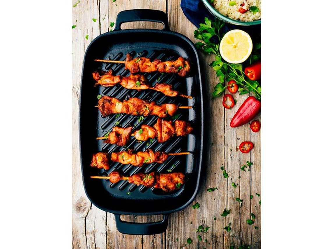 Parrilla Eficiente Hierro Rectangular Rayas 441536