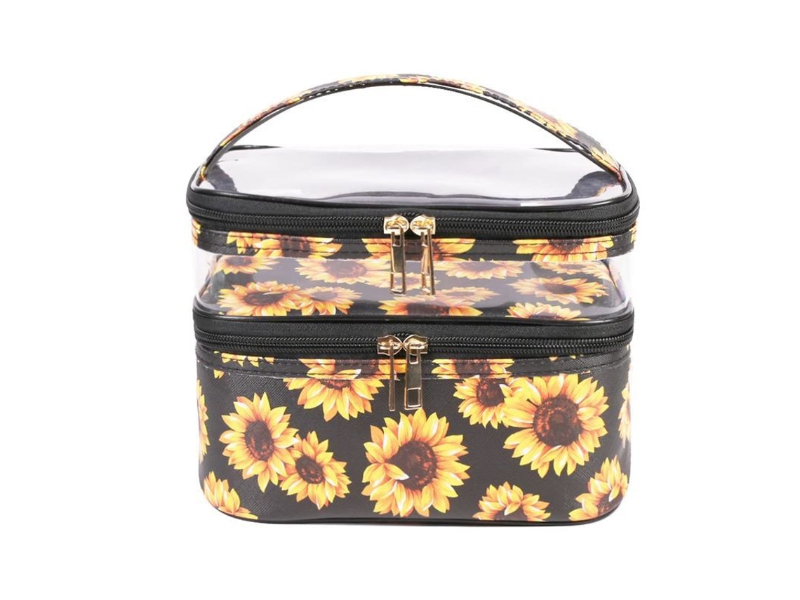 2026-linjou Estuche De Maquillaje Viaje Doble Capa Bolsa De Toilette Organizador Grande Impermeable