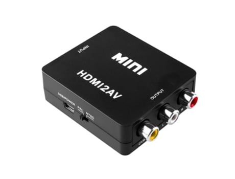 Adaptador convertidor de video HDMI a AV - Negro