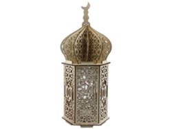 Lámpara Led De Madera Para Ramadán, Luz Decorativa De Luna Para Eid Mubarak Para El Hogar, 10x10x24cm