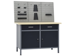 Banco de trabajo con tres paneles de pared DKD HOME DECOR