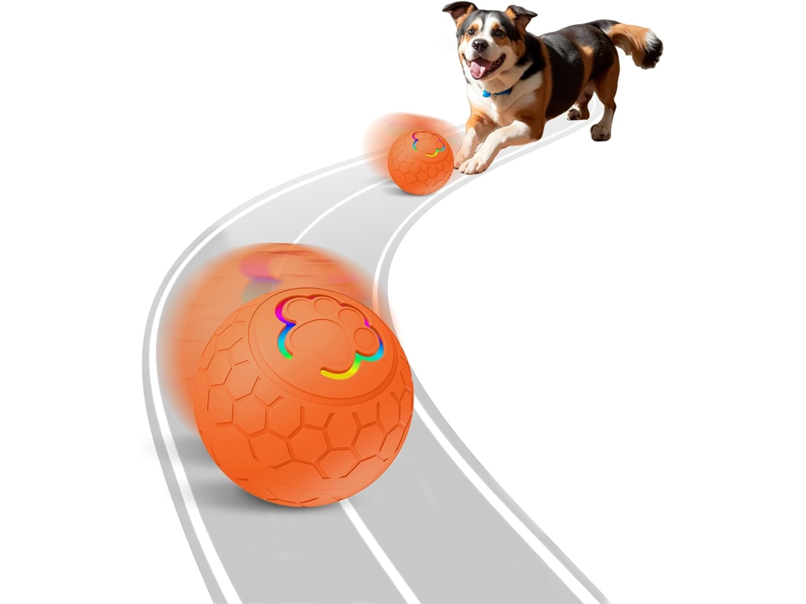 Pelota Interactiva Inteligente Para Perros Recargable Por Usb Con 2 Modos Ajustables Para Jugar En Interiores Y Exteriores Naranja Gertiz