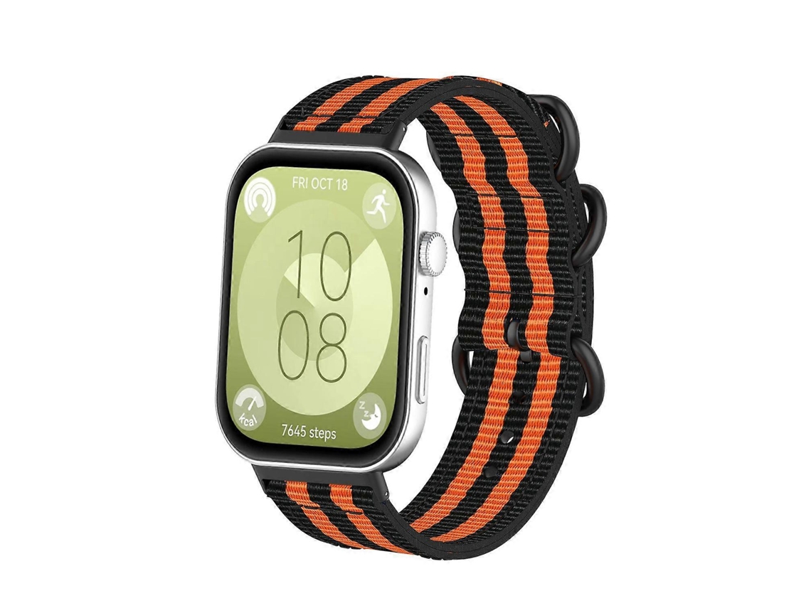 Correa de nailon con hebilla de anilla de lona para Huawei Watch Fit 4 Pro / Fit 4 / Fit 3