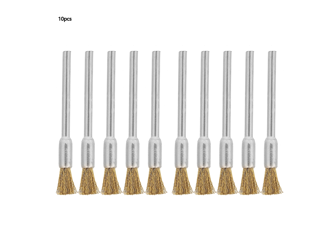 10 Mini Cepillos De Pulido De Cobre Con Rueda Para Amoladora Angular (3*8 Mm) Práctica Popular