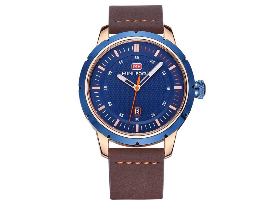 Relógio De Pulseira Masculino Quarz Com Pulseira De Couro Zhoulianfa F-393a Resistente À Água