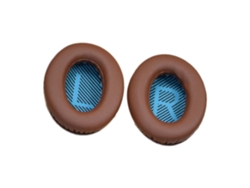 Almohadillas para auriculares Bose QC 25, esponja suave, color marrón y azul.