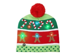 Gorro De Navidad Con Luces Led, Tejido Elástico, Cómodo Para Niños Y Adultos, Decoración Para Fiestas, Regalo, Jrh