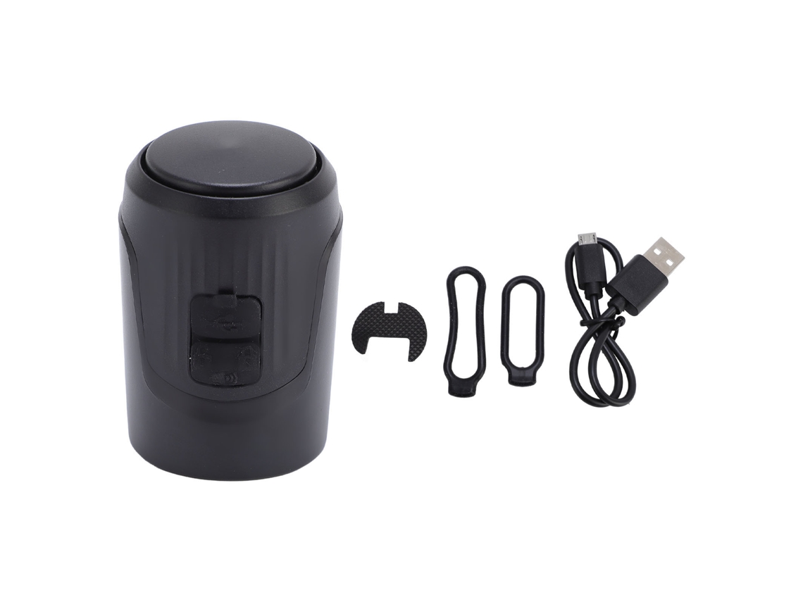 Bocina Para Bicicleta De 125 Db Con Alarma Antirrobo, Recargable Por Usb, Ipx5, Para Bicicletas De Montaña, Color Negro.