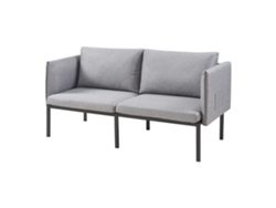 Sofá Kamar de 2 plazas tapizado con cojines 69x158x63cm gris [EN.CASA]