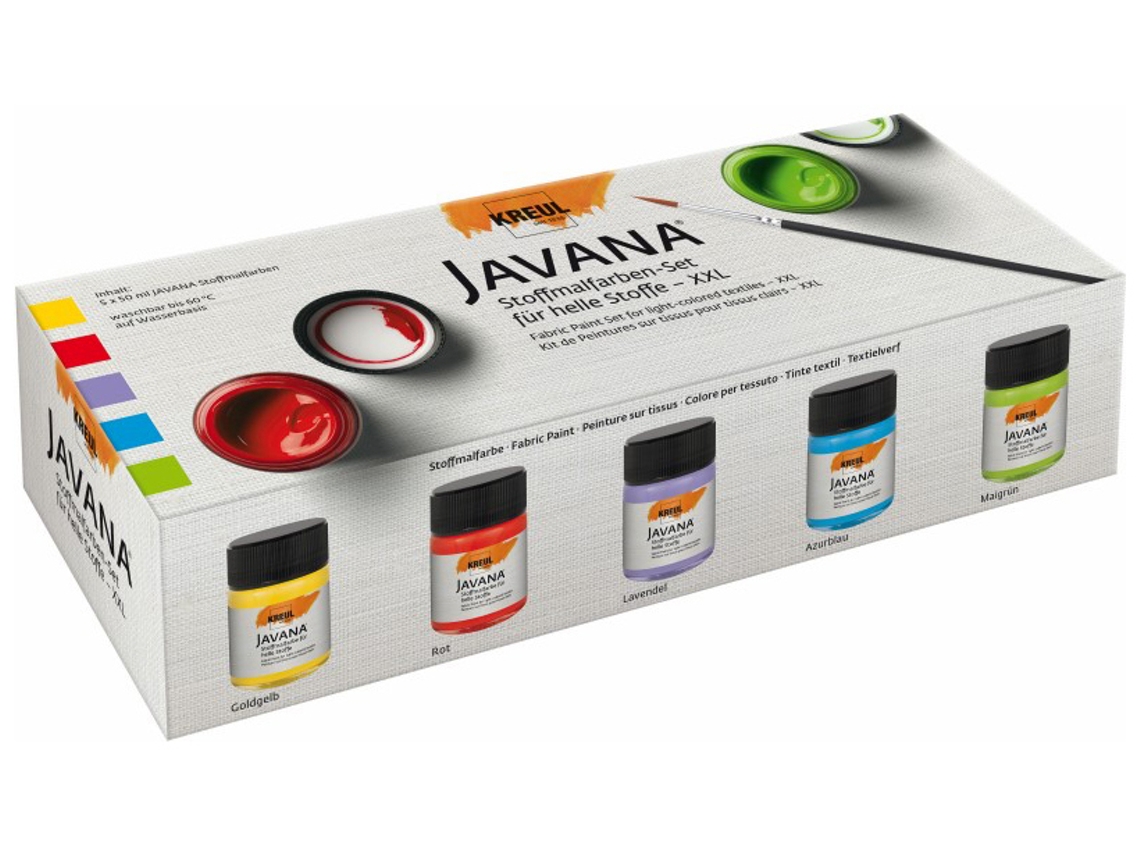 Tinta Textil KREUL Javana Conjunto XXL 5 X 50 Ml