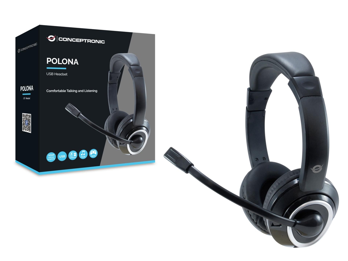NA CONCEPTRONIC NA Auriculares (On Ear - Micrófono - Negro)