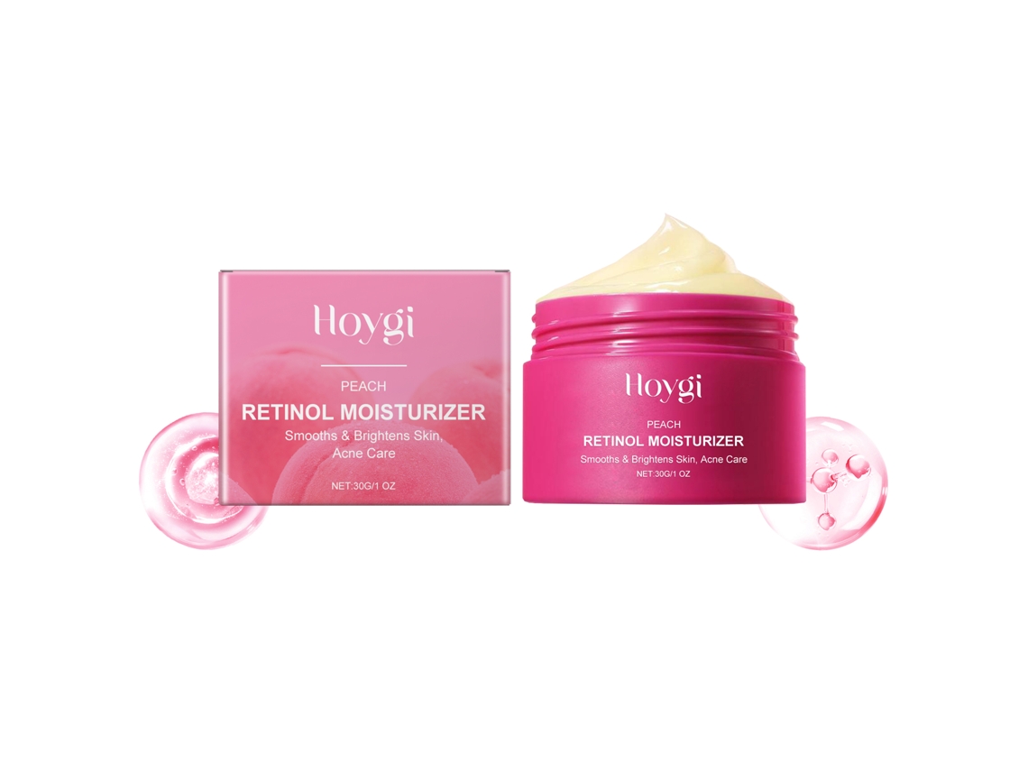 Crema hidratante iluminadora de melocotón