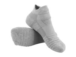 2026-calcetines Deportivos De Baloncesto Para Hombre Con Suela De Toalla Gruesa, Transpirables Y De Tubo Corto Gris