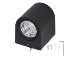 2026-lámpara De Pared Led 5w Caja De Aluminio Cilíndrica Luz Cálida 3000k Para Pasillo Portal 85-265v