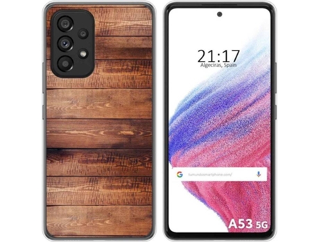 Carcasa para Samsung Galaxy A53 5G TUMUNDOSMARTPHONE Dibujos Madera 02 Multicolor
