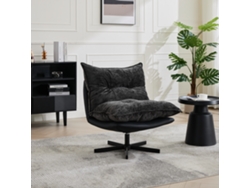 Sillón Giratorio Reclinable Con 3 Posiciones, Chenilla Gris Oscuro.