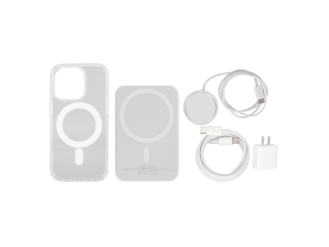 Carregador Sem Fio Magnético 20w Fast Charging Portátil Para Iphone Com Bateria 5000mah