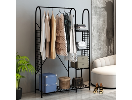 Perchero [EN.CASA] (Negro - Metal - 163,5 x 103,5 x 32 cm)