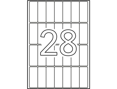 Etiquetas & Eadas con Adhesivo 15 Hojas APLI (Blanco - A5 20 X 50 mm)