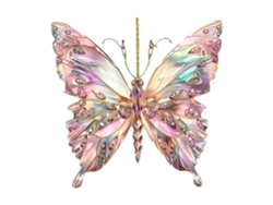 Mariposas de cristal acrílico 2D para atrapar el sol | Adorno prismático rosa arcoíris para ventana, jardín, decoración del hogar y fiestas